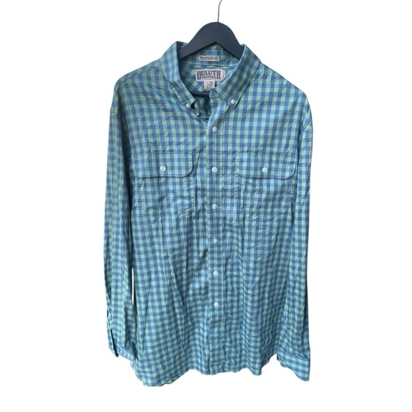 Duluth Trading Co Untucked Men's Button Up Long Sleeve Shirt I Size: L (TALL) - Picture 1 of 6